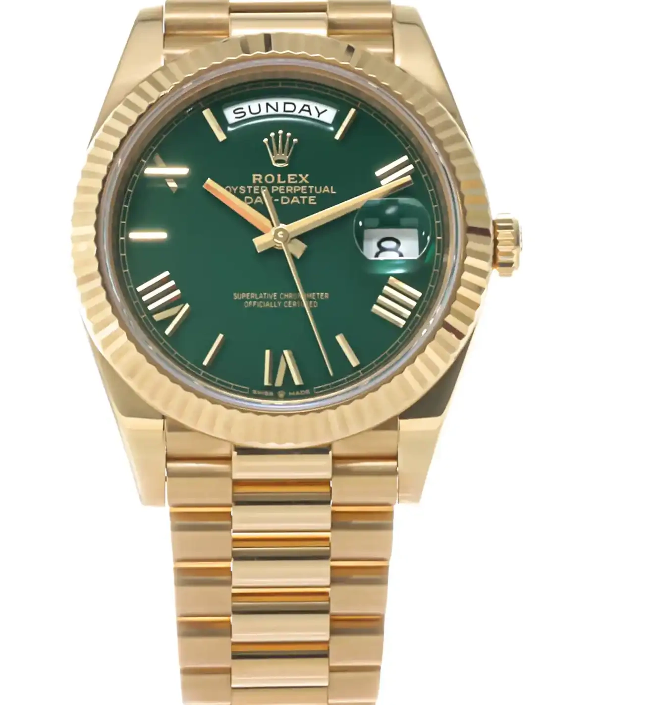 Prestigious Jewelers Green Day-Date 228238 Rolex 0610